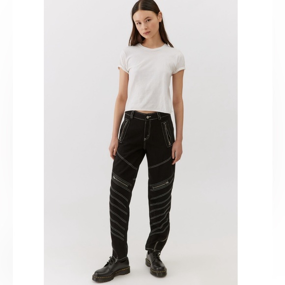 NWT UO 90s Zipper Jeans - Punk Goth Moto - Picture 1 of 5